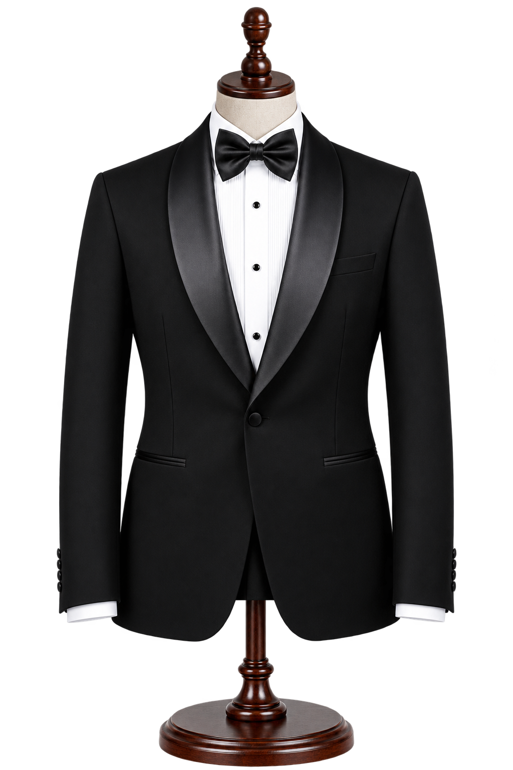 Classic Black Tuxedo with Satin Shawl Lapels