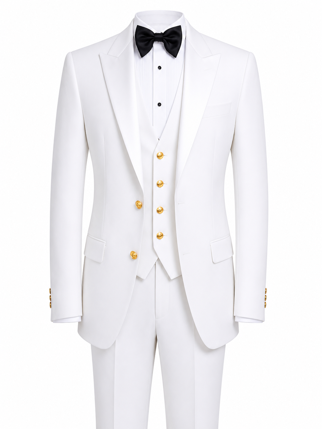 White Peak-Lapel Tuxedo
