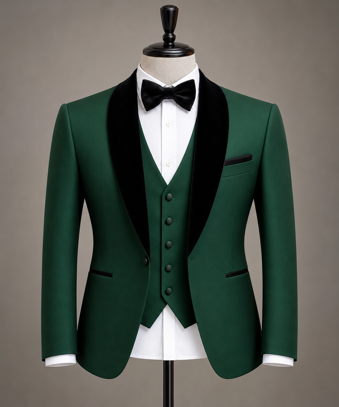 Emerald Green Velvet Shawl Lapel Tuxedo Jacket