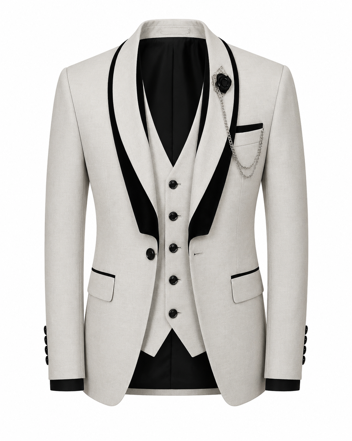 Ivory Black Luxe Tuxedo