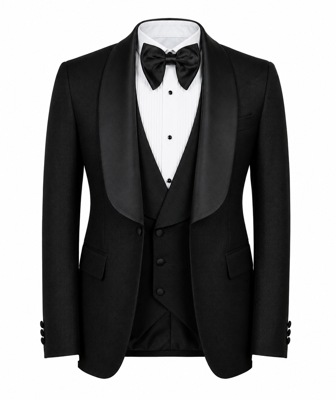 Classic Black Shawl Collar Tuxedo