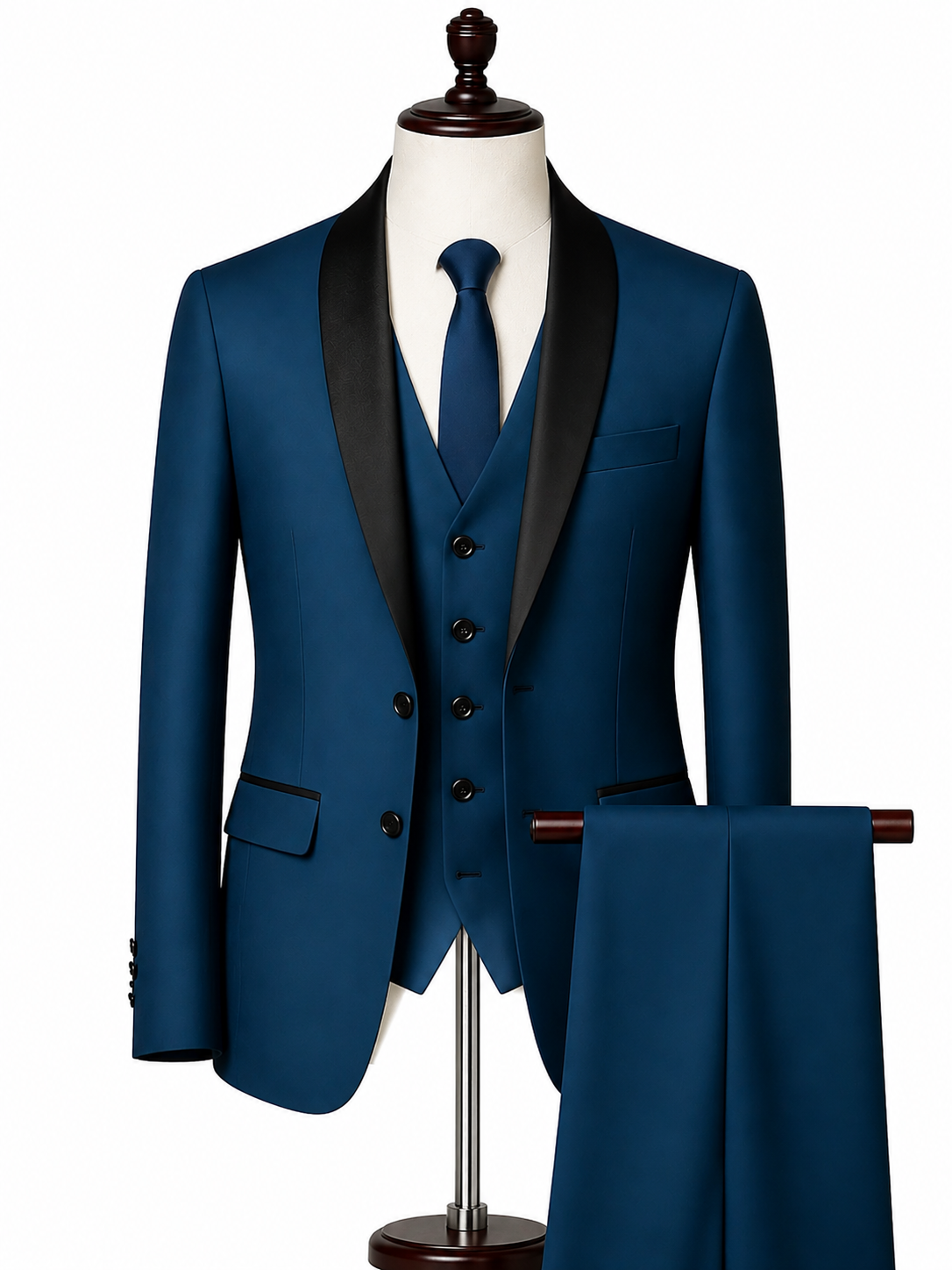 Deep Teal Blue Shawl Lapel Tuxedo