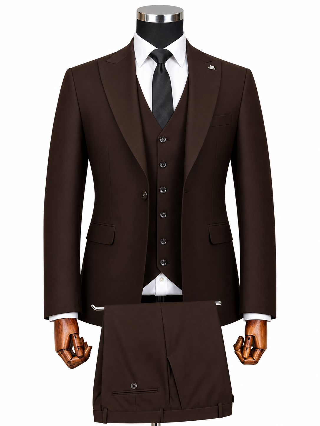 Dark Chocolate Brown 3-Piece Suit