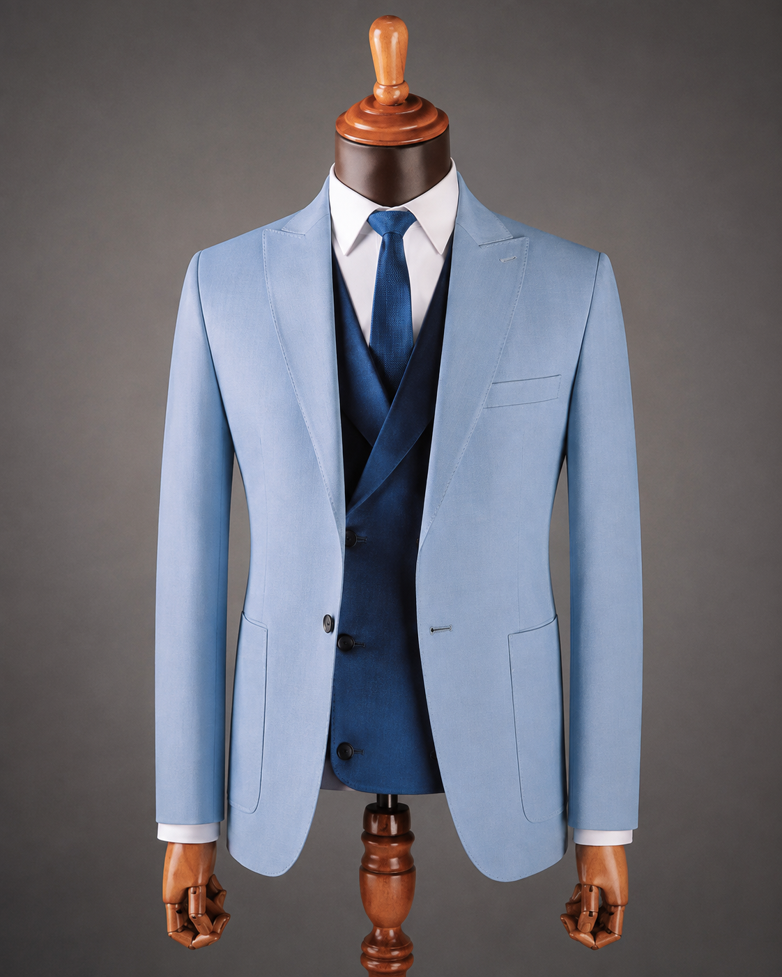 Sky Blue Royal 3-Piece Suit