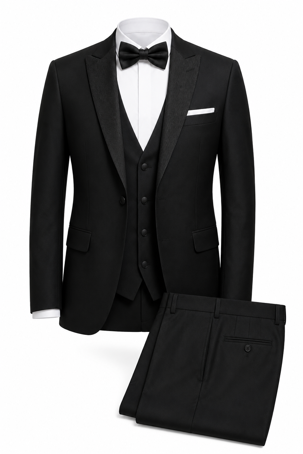 Black 3-Piece Premium Tuxedo Suit for Men