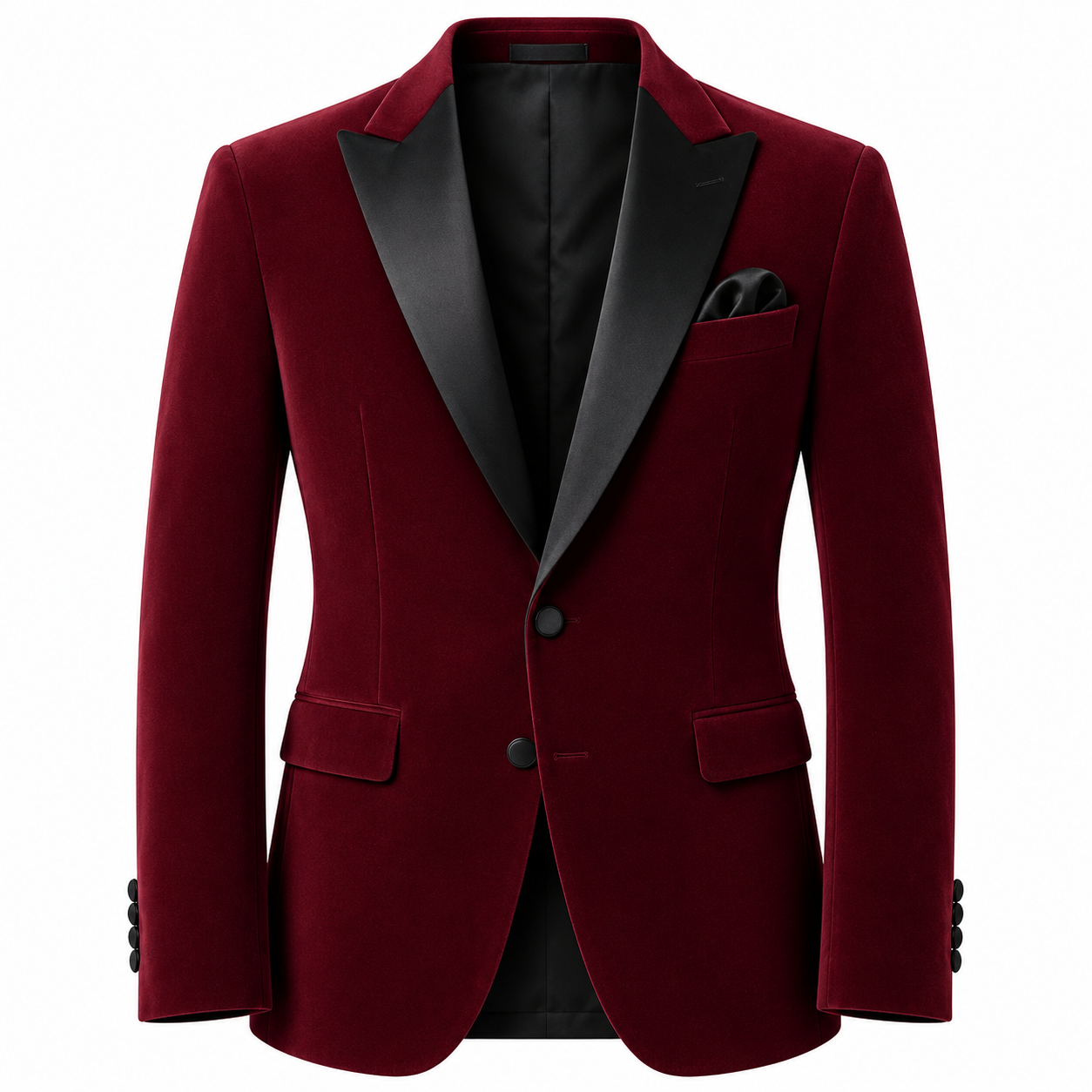 Men’s Charcoal Black Pinstripe Double-Breasted Blazer