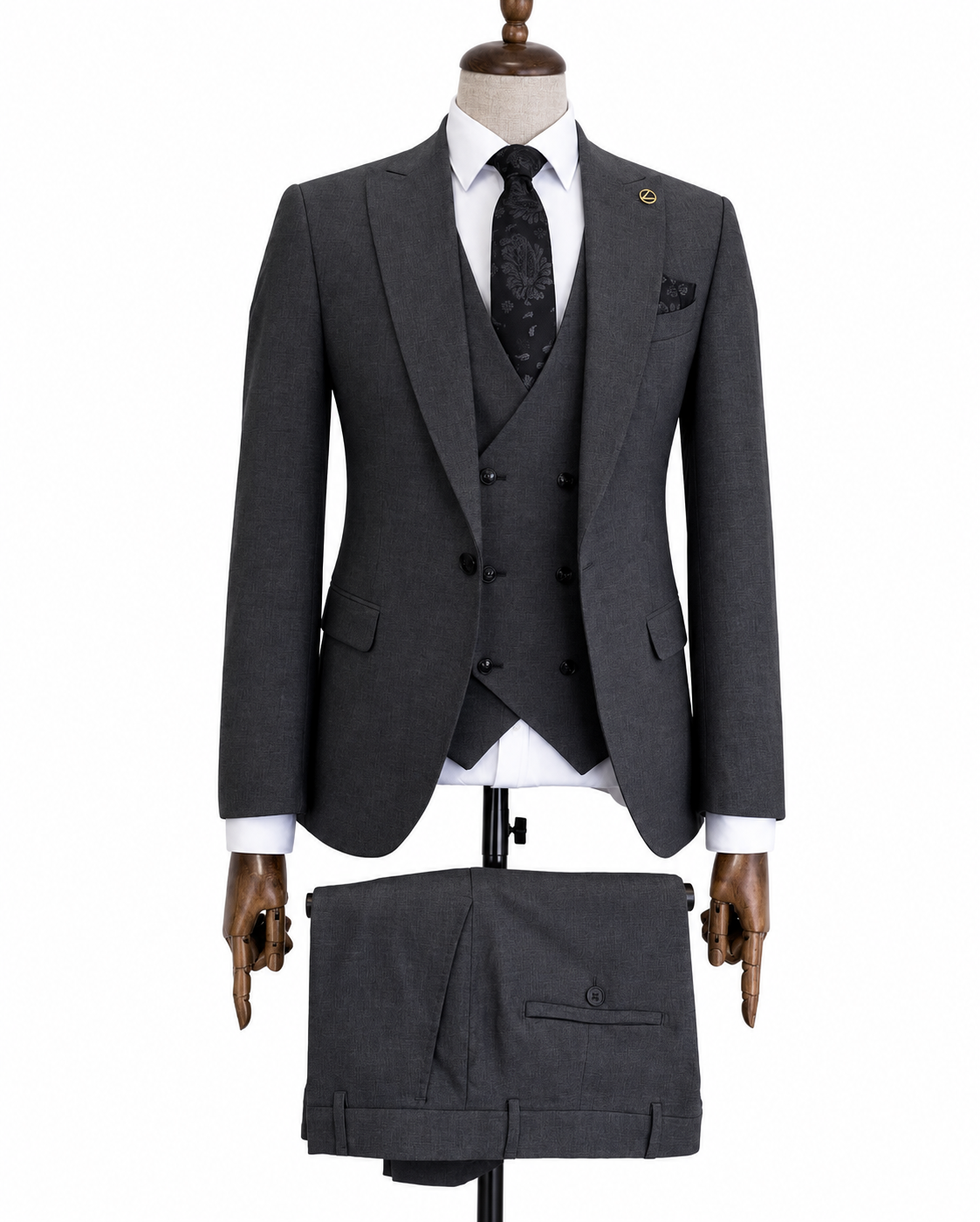 Charcoal Grey 3-Piece Suit