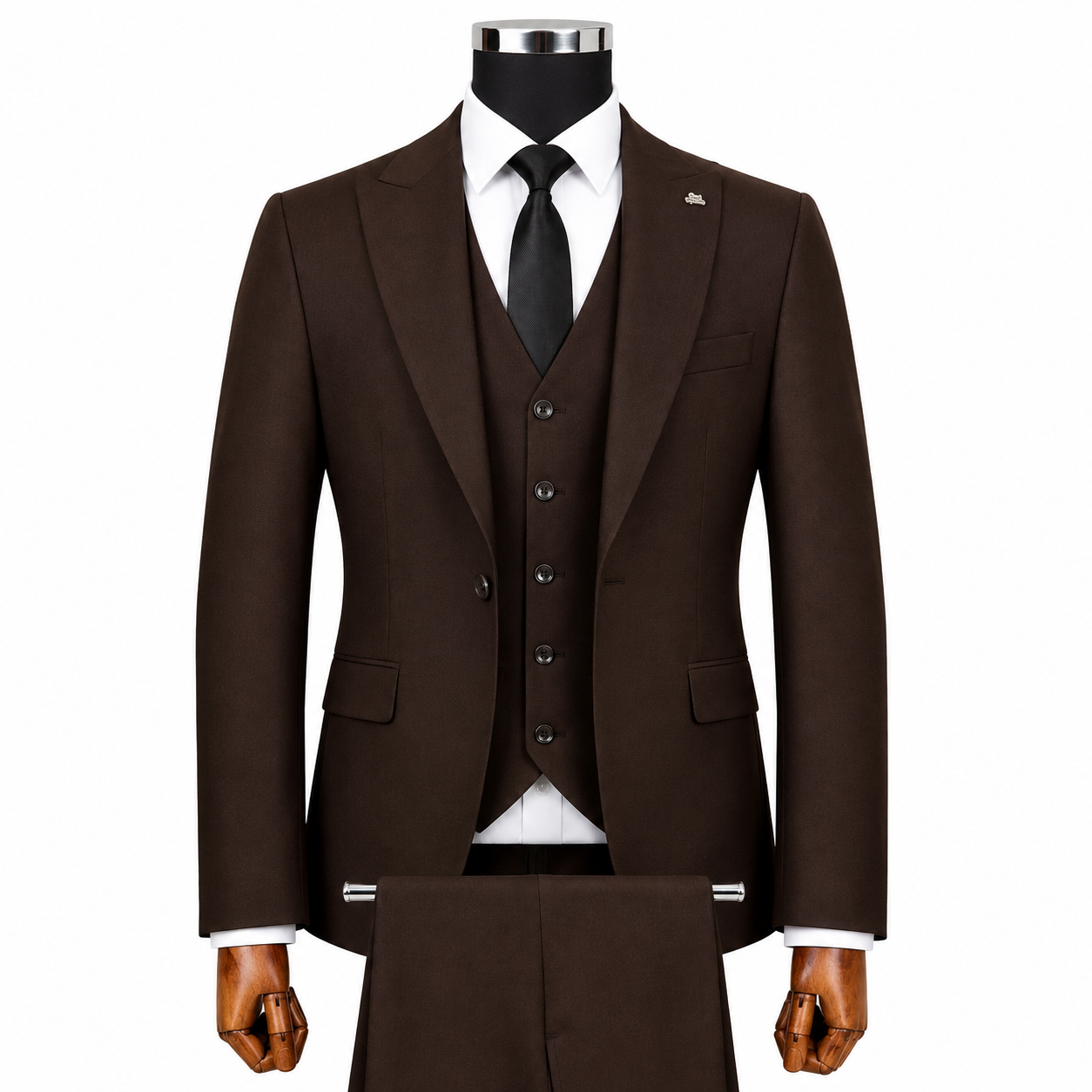 Dark Brown 3-Piece Suit